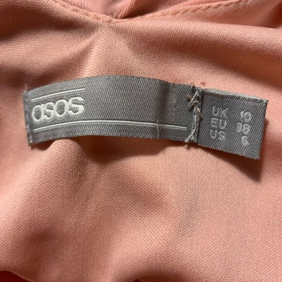 ASOS Pink Surplice Neckline Dress Sz 6/Medium - Picture 3 of 5